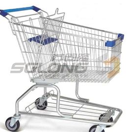 China Chrome Plated Modern Shopping Trolley Hit Preventing Shield Equipped Eco Friendly supplier
