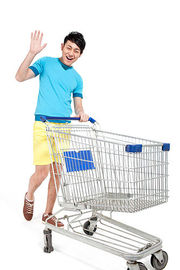 China Unfolding Type Rolling Shopping Cart , Grocery Shopping Trolley Convenient supplier