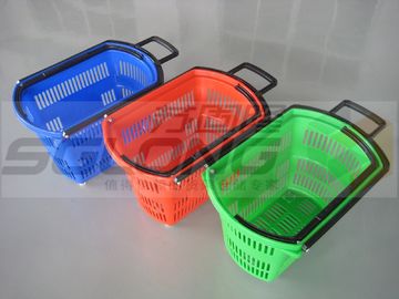 China Lightweight Supermarket Basket , Plastic Grocery Basket High Performance supplier