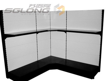 China Punched Board Grocery Store Shelves Perforated Corner Five Levels Stand supplier