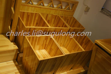 China Wooden Craft Fruit And Vegetable Display Stand 50KG Load Capcatiy For Grocery Store supplier