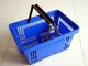 Easily Portable Supermarket Shopping Basket Blue Color Stackable Space Saving supplier