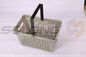 Market Tote Grocery Basket With Wheels Silk Screen Print Logo 34L Capacity supplier