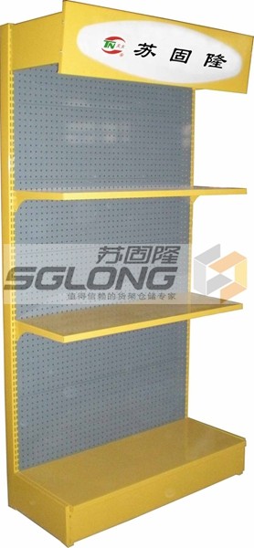 Powder Coated Shop Display Shelves Welded Base Foot Reasonable Structure